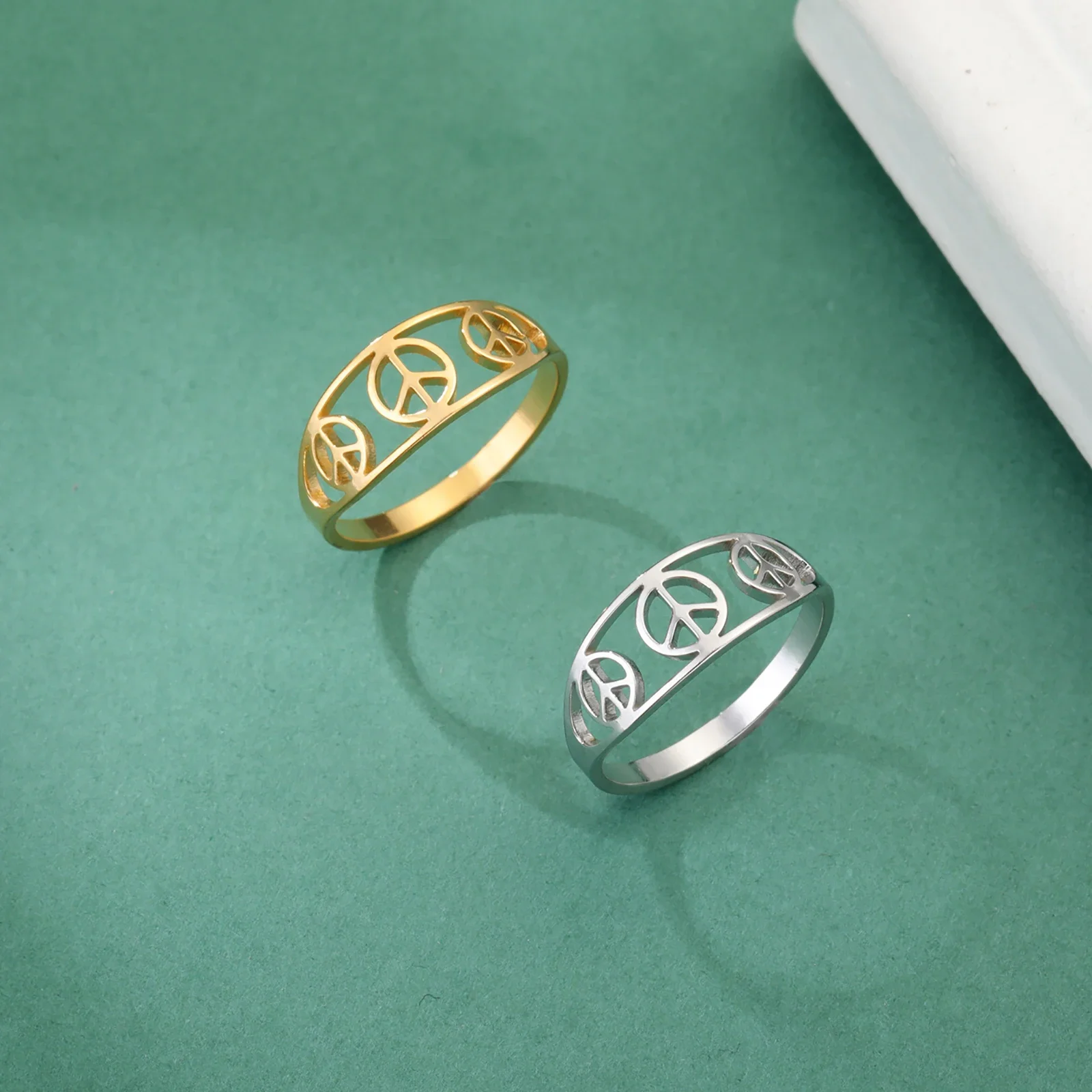 Pacific Jewelry & Watches Los Angeles - Pierścienie z symbolem pokoju, pierścienie ze