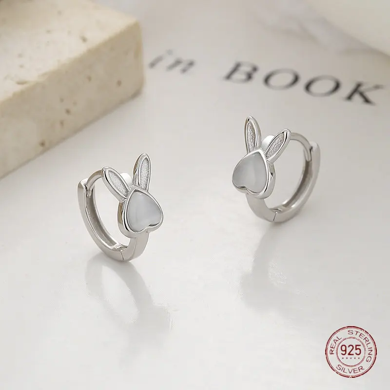Opal Earrings Dangle - 925 srebro królik opal zodiak kolczyki