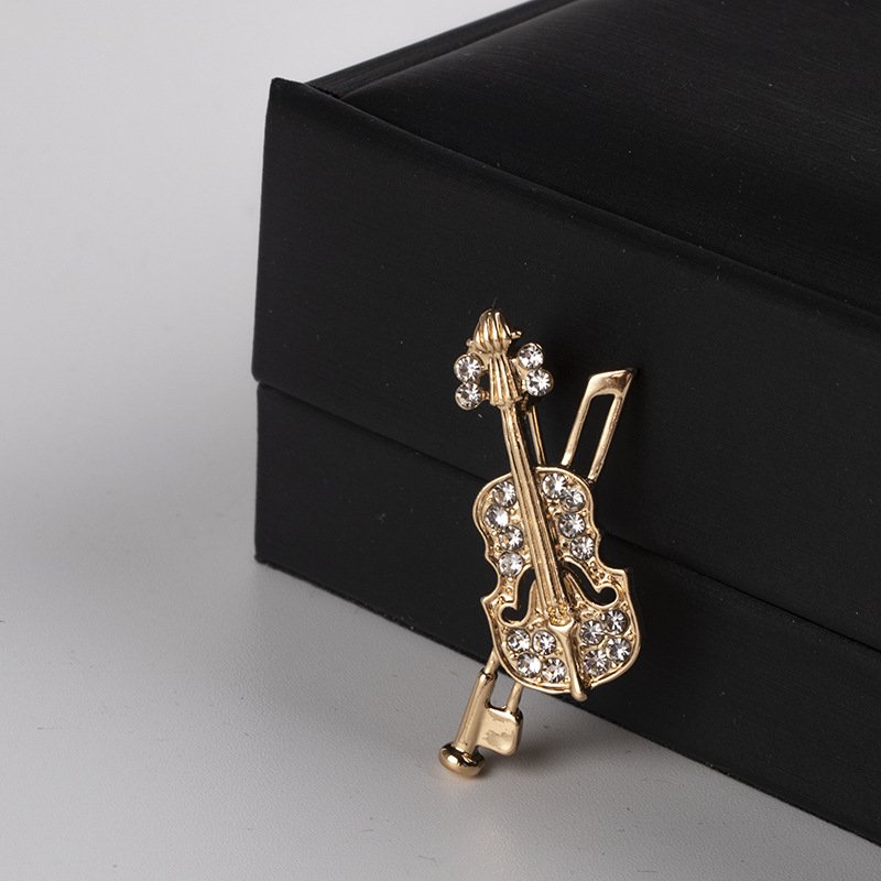 Kryształowa broszka skrzypce B – Vintage Brooch Pin recenzja i cena