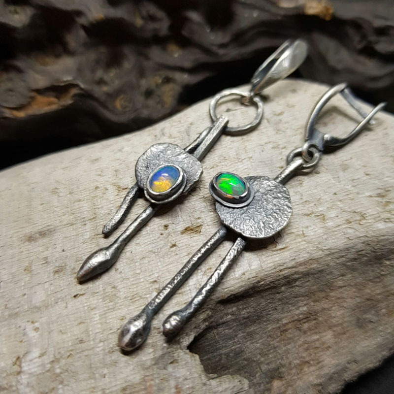 Damskie wiszące kolczyki w sty – Opal Earrings Dangle recenzja i cena
