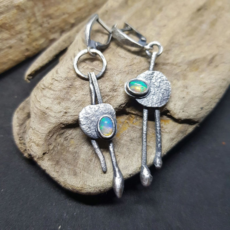Damskie wiszące kolczyki w sty – Opal Earrings Dangle recenzja i cena