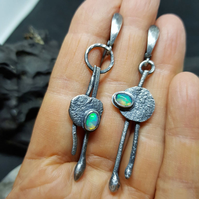 Damskie wiszące kolczyki w sty – Opal Earrings Dangle recenzja i cena