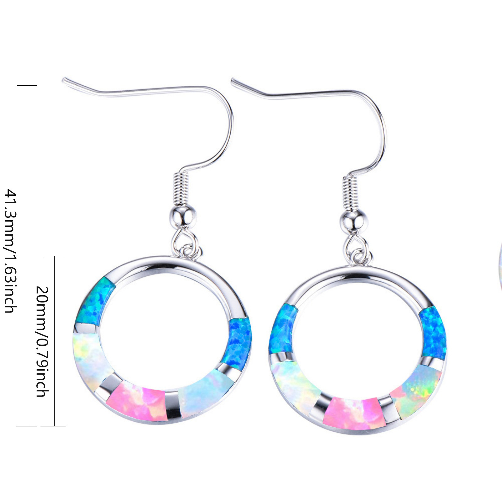 Kolczyki koła z opalem wieloko – Opal Earrings Dangle recenzja i cena