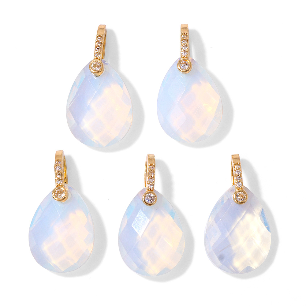2 szt. Biały opal wisiorki Cha – Opal Earrings Dangle recenzja i cena