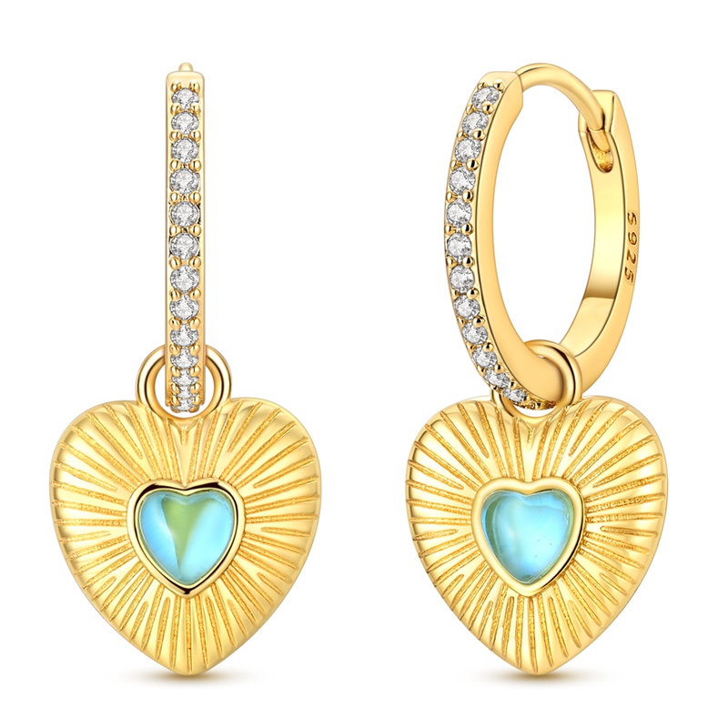 Kolczyki koła z serduszkiem z  – Opal Earrings Dangle recenzja i cena