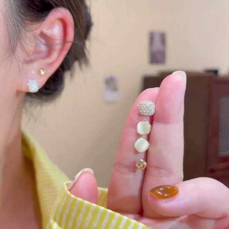 2026 Nowy zestaw 3 par pozłaca – Opal Earrings Dangle recenzja i cena