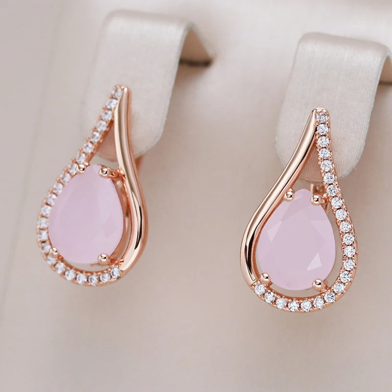 Eleganckie, urocze różowe kolc – Opal Earrings Dangle recenzja i cena