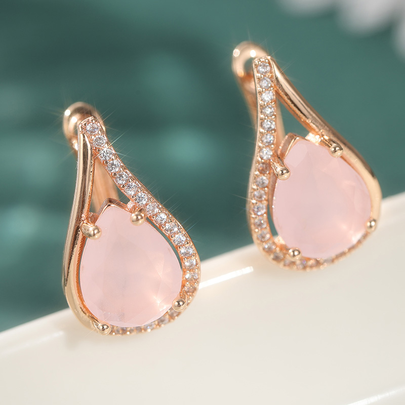 Eleganckie, urocze różowe kolc – Opal Earrings Dangle recenzja i cena