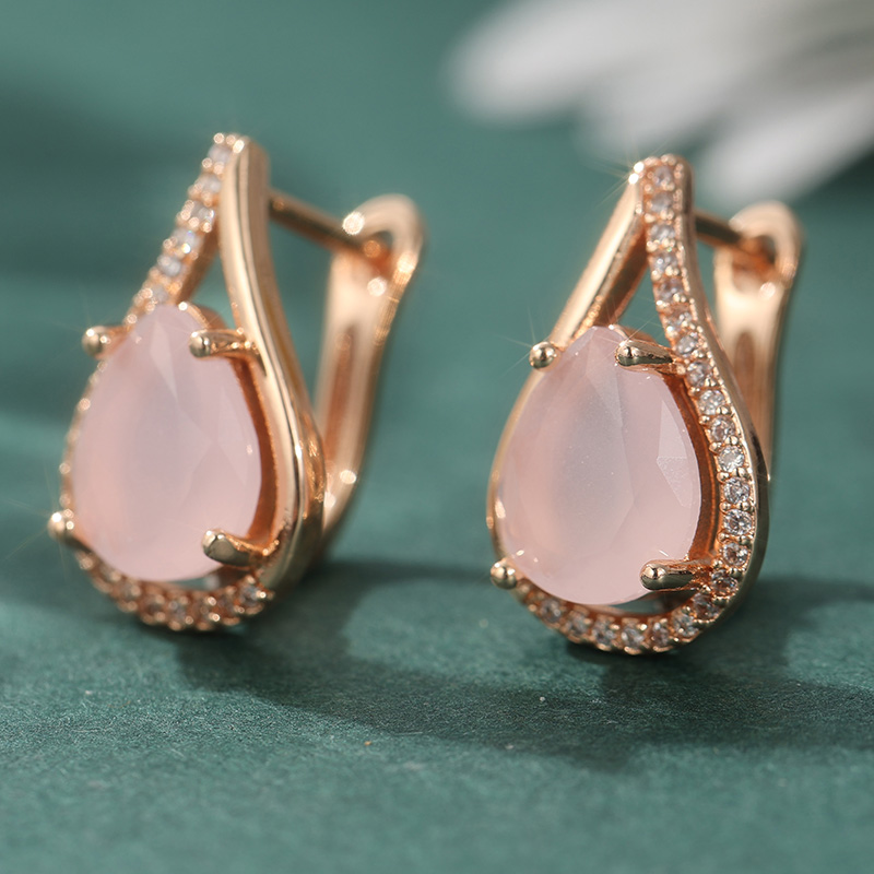 Eleganckie, urocze różowe kolc – Opal Earrings Dangle recenzja i cena