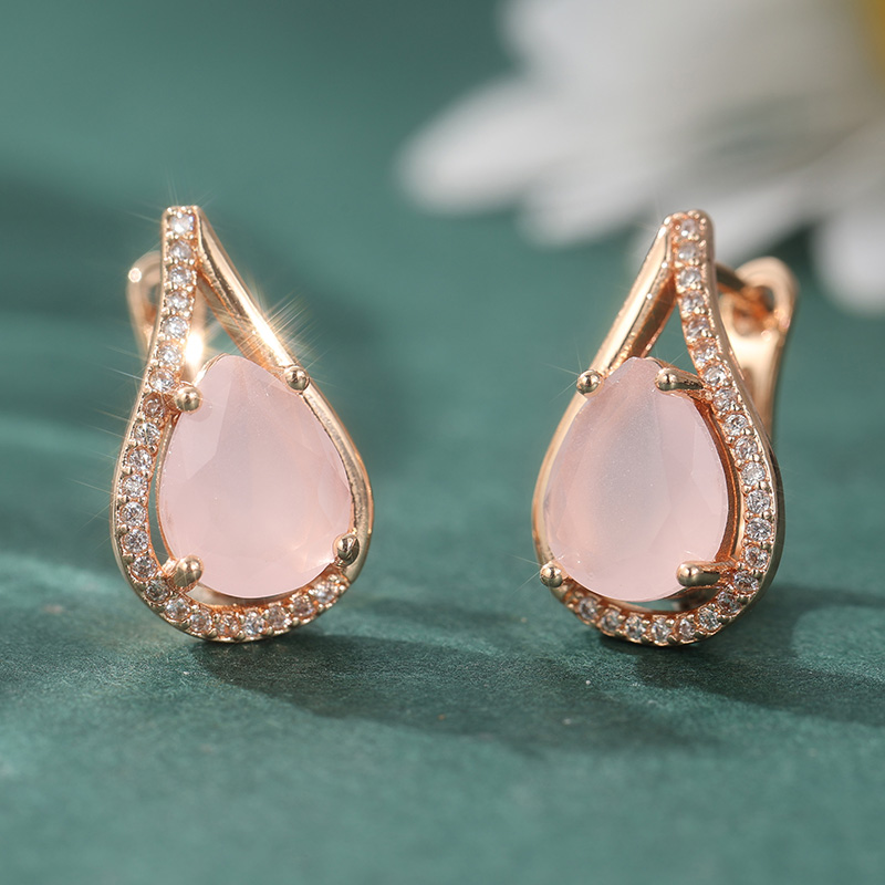 Eleganckie, urocze różowe kolc – Opal Earrings Dangle recenzja i cena
