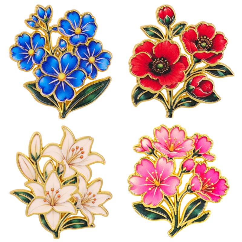 Urocza, kolorowa, emaliowana p – Vintage Brooch Pin recenzja i cena