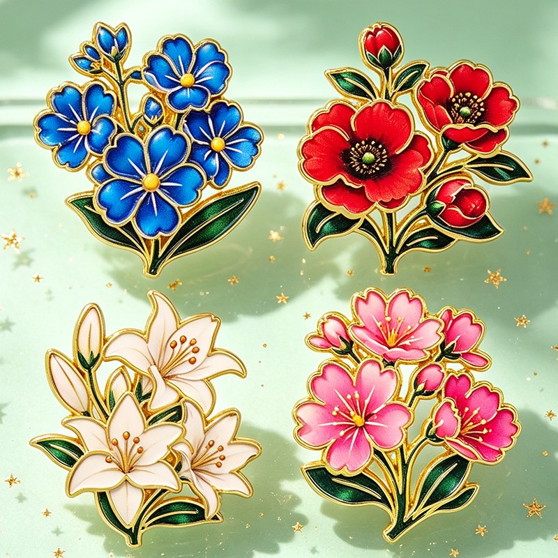 Urocza, kolorowa, emaliowana p – Vintage Brooch Pin recenzja i cena